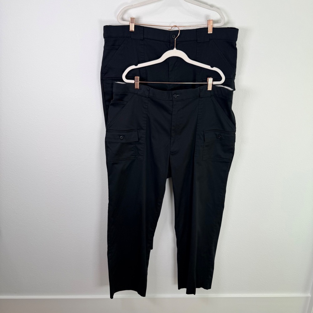 2 Sportif USA Mens Black Stretch Cargo Pants 42x29 Style 674170 Outdoor Hiking